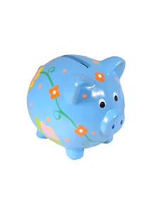 Копилка Поросенок синий (156-108) (10,5х9,5см)