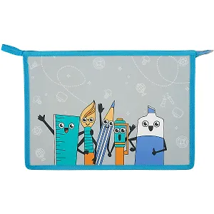 Папка для тетрадей А4 "Веселые друзья" 33*23*5см пластик, молния