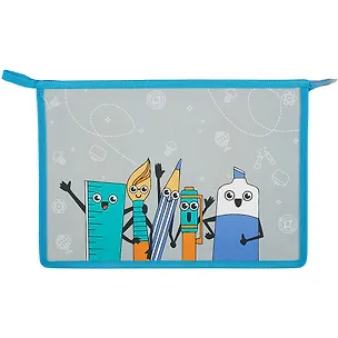 Папка для тетрадей А4 "Веселые друзья" 33*23*5см пластик, молния 258275