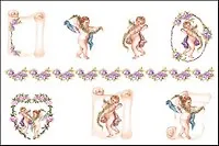 Бумага для декупажа рисовая Ангелы и розы (TO-DO R007) (35х50) (упаковка)