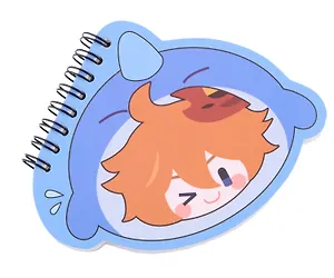 Блокнот 11*10 "Teyvat Zoo Themed Tartaglia" спираль