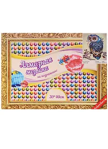 Алмазная мозаика на подрамнике Сова (S-725) (25 цвет.) (30х40см) (на подрамнике) (коробка) (Schreiber)