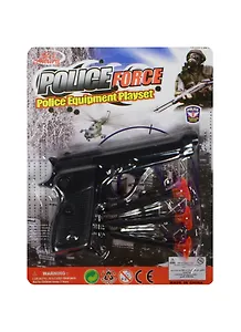 Пистолет с присосками (3шт.) (666) (дальность выстрела 5м) (3+) (блистер)