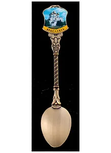 Ложка сувенирная Ярославль Успенский собор (металл фольга цвет бронза)