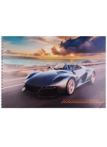 Альбом для рисования Unnika, "Авто будущего", А4, 40 листов, на евроспирали