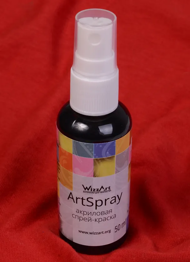 ArtSpray Акриловая спрей-краска Черный уголь (ST39) (флакон) (50мл) (WizzArt) 2592634 — 1