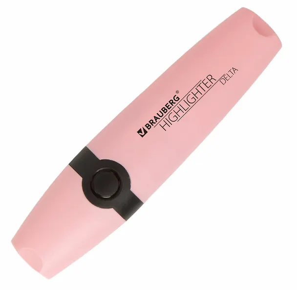 Текстовыделитель Brauberg, Delta Pastel, пастельный розовый 1-5 мм 2937344 — 1