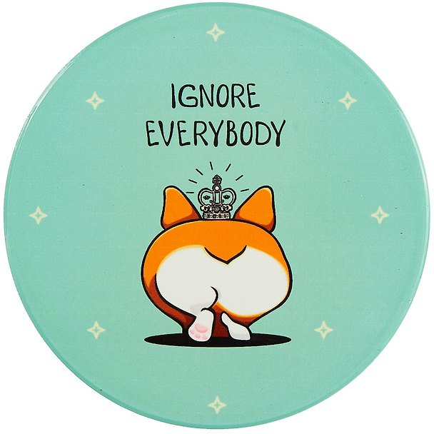 Подставка под кружку Корги с короной Ignore everybody (керамика) (11 см) (ПВХ бокс) (12-07671-N5) 2844539 — 1