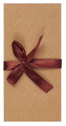 Подарочная коробка для денег с бантом, крафт, коричневый 3098456