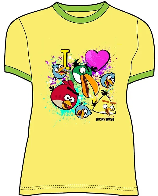 Angry Birds Футболка для девочек LOVE AB (7-8 лет, Желтый) (TSG88-YELL-AB) 2373000 — 1