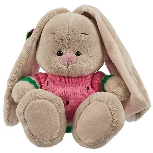 Игрушка мягкая Budi Basa, Зайка Ми в вязаном платье Арбузик (малая), 15см