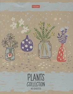 Тетрадь в клетку Hatber, "Ботаника", 80 листов, в ассортименте