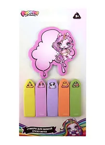 Блоки для записей самоклеящиеся 06шт*20л "Poopsie" подвес, инд.уп.