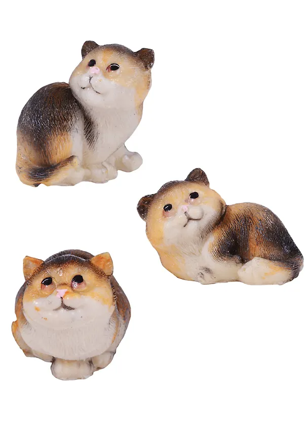 Фигурка Кошечка серая в полоску (полистоун) (5см) 2619163 — 3