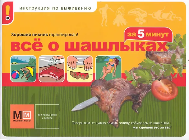 Книга Все о шашлыках за 5 минут / (мягк) (Миллион меню для праздников и будней). Ильиных Н. (Урал ЛТД) (Наталья Ильиных) — 1