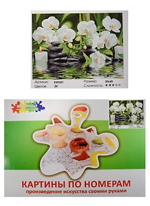 Набор Живопись на холсте Орхидеи (EX5261) (30х40см) (краски/24цв.) (Цветной мир ярких идей) (7+) (коробка)