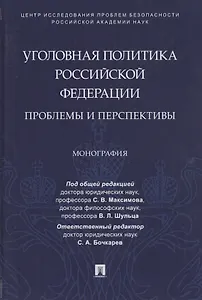 Уголовная политика Российской Федерации: проблемы и перспективы. Монография