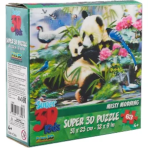 Пазл 63 Super 3D Kids Туманное утро (31х23) (4+) (13640) (коробка)