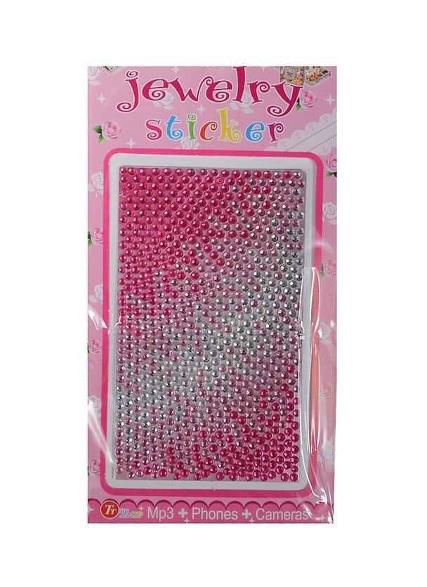 Набор д/творчества Стразы литые для телефона на картонке Jewelry sticker (1461-1/28) (бело-розовые пузыри) 2424808 — 1