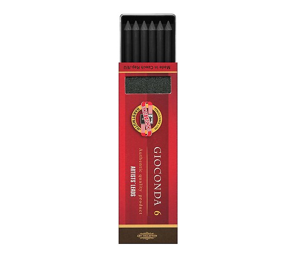 Графитовые стержни чёрные, H, 5,6 мм, 6 штук, Koh-i-Noor 310434 — 1