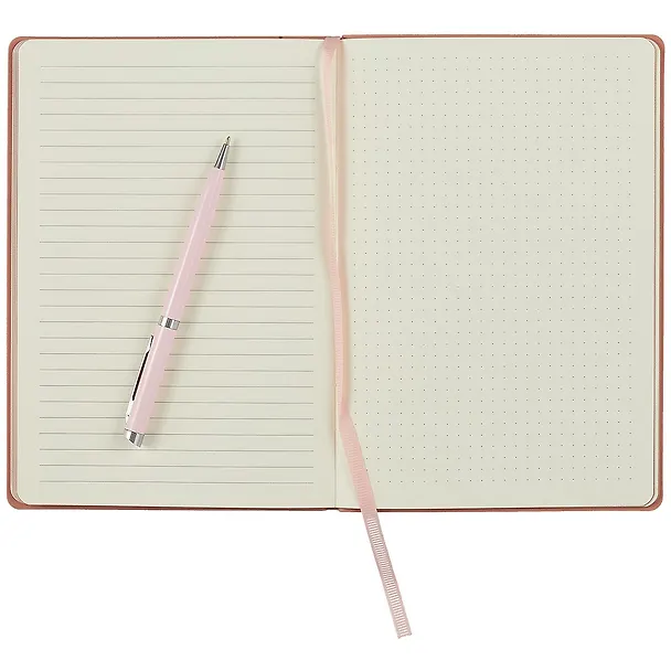 Книга для записей А5 80л "Soft Touch. Розовое золото" иск.кожа, инт.обл., лин., тчк., нелин., ляссе, инд.уп. 262432 — 3