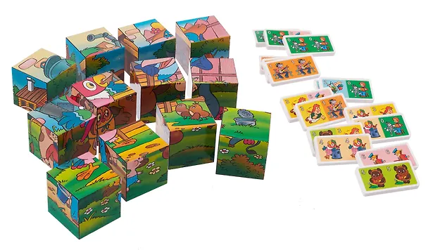 Игровой набор, Дрофа, Кубики, домино 2175453 — 3