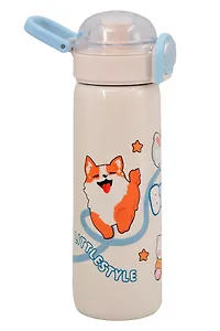 Термобутылка «Корги и кролик» (пластик/металл) (440мл)