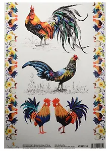 Декупажная карта Домашняя птица 21*30см