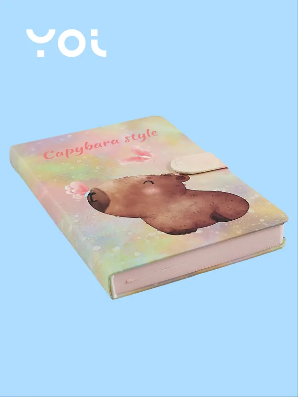 Книги для записей Yoi, "Капибара. Акварель", с магнитной застежкой A5 112 листов 2990494 — 2