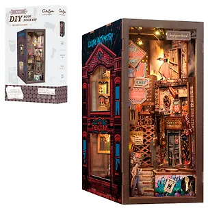 BN02 Конструктор интерьерный  – сборный домик CuteBee - Долгое Прощание, 238 деталей (материалы: дерево, картон, пластик, металл), со световыми эффектами (подсветка интерьера), с питанием от 2хААА батареек (не включены), серия DIY, возраст 14+ 3121336