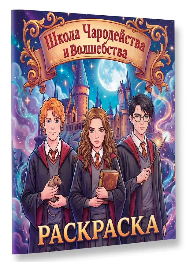 Книга Школа чародейства и волшебства. Раскраска () — 4