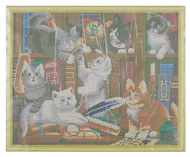 Алмазная мозаика Котята в библиотеке, 40*50 см. 343643 — 2