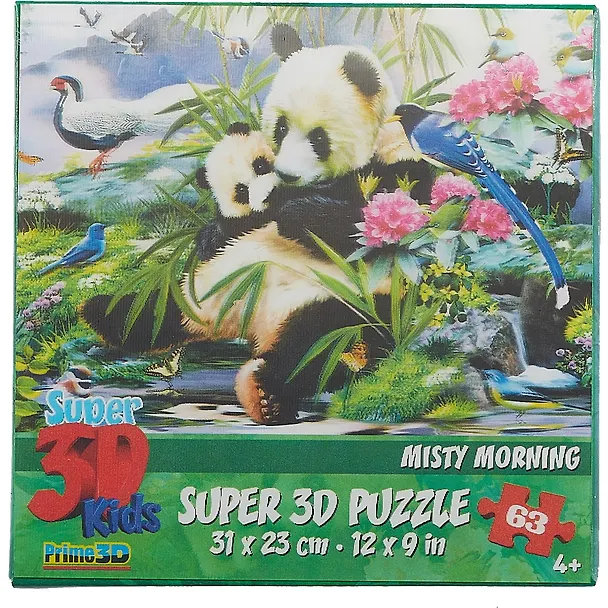 Пазл 63 Super 3D Kids Туманное утро (31х23) (4+) (13640) (коробка) 2663662 — 2