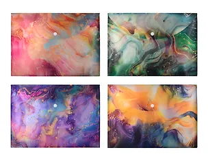 Папка-конверт А4 на кнопке "Голография" ассорти 3111315