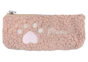 Пенал на молнии "Meow" ткань, ПВХ бокс, ассорти