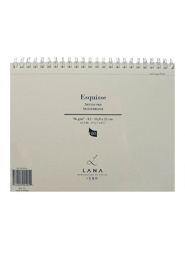 Блокнот для эскизов А5 60л "Esquisse" верхн.спираль, 96г/м2, LANA 223555 — 1