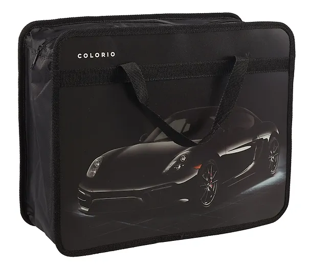 Папка для тетрадей «Black car» А4, пластик, на молнии, Colorio 3024989 — 1