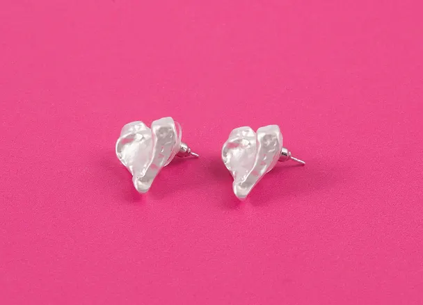 Сережки "Сердечки", латунь, Lafilaf 3104703 — 4