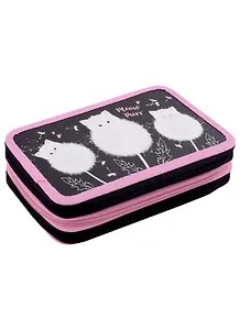 Пенал 3отд. "Котята в одуванчиках" 190*110мм, молния, глянц.ламинация, таблица умножения, инд.уп.