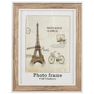 Фоторамка «Светлое дерево с белой каймой», 15 х 20 см 245185