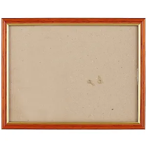 Рама со стеклом, дерево, коричневая с золотом, 18 х 24 см