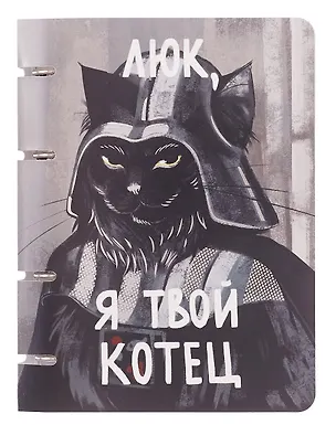 Тетрадь на кольцах в клетку "Котец", 100 листов 3084244