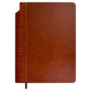 Ежедневник недат. А5 160л "Сариф" коричневый, иск.кожа, тв.переплет, офсет, ляссе