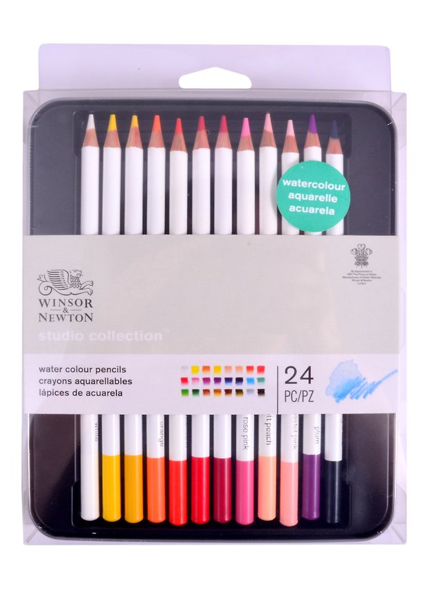 Карандаши акварельные 24цв, мет.кор., Winsor&Newton 261853 — 1