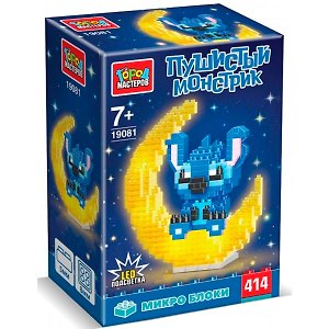 Конструктор 3D сборная фигурка стич с led подсветкой , 414 дет. Город мастеров в кор.180шт