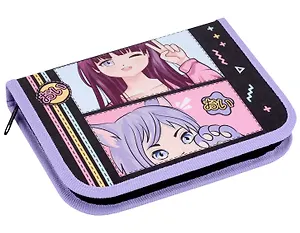 Пенал 1отд. "АНИМЕ" 190*130мм, молния, откидн.планка, глянц.ламинация, таблица умножения, инд.уп.