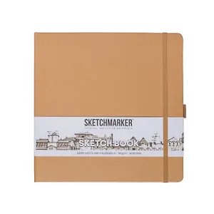 Скетчбук 20*20 80л "Sketchmarker"  капучино, 140г/м2, слоновая кость, тв.обл.