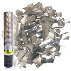 Пневмохлопушка в пластиковой тубе Серебряное конфетти (30 см) (8230silver) (Поиск)