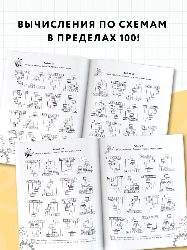 Книга 3000 примеров по математике. Вычисления по схемам в пределах 100. Все действия с четырьмя числами. Ответы. 3 класс (Ольга Узорова) — 4