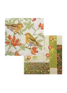 Набор салфеток для декупажа Птицы/Ягоды (1865 Ж/0999 С) (6/9000024801202)
